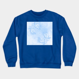 Delicate wattle bouquet in blue Crewneck Sweatshirt